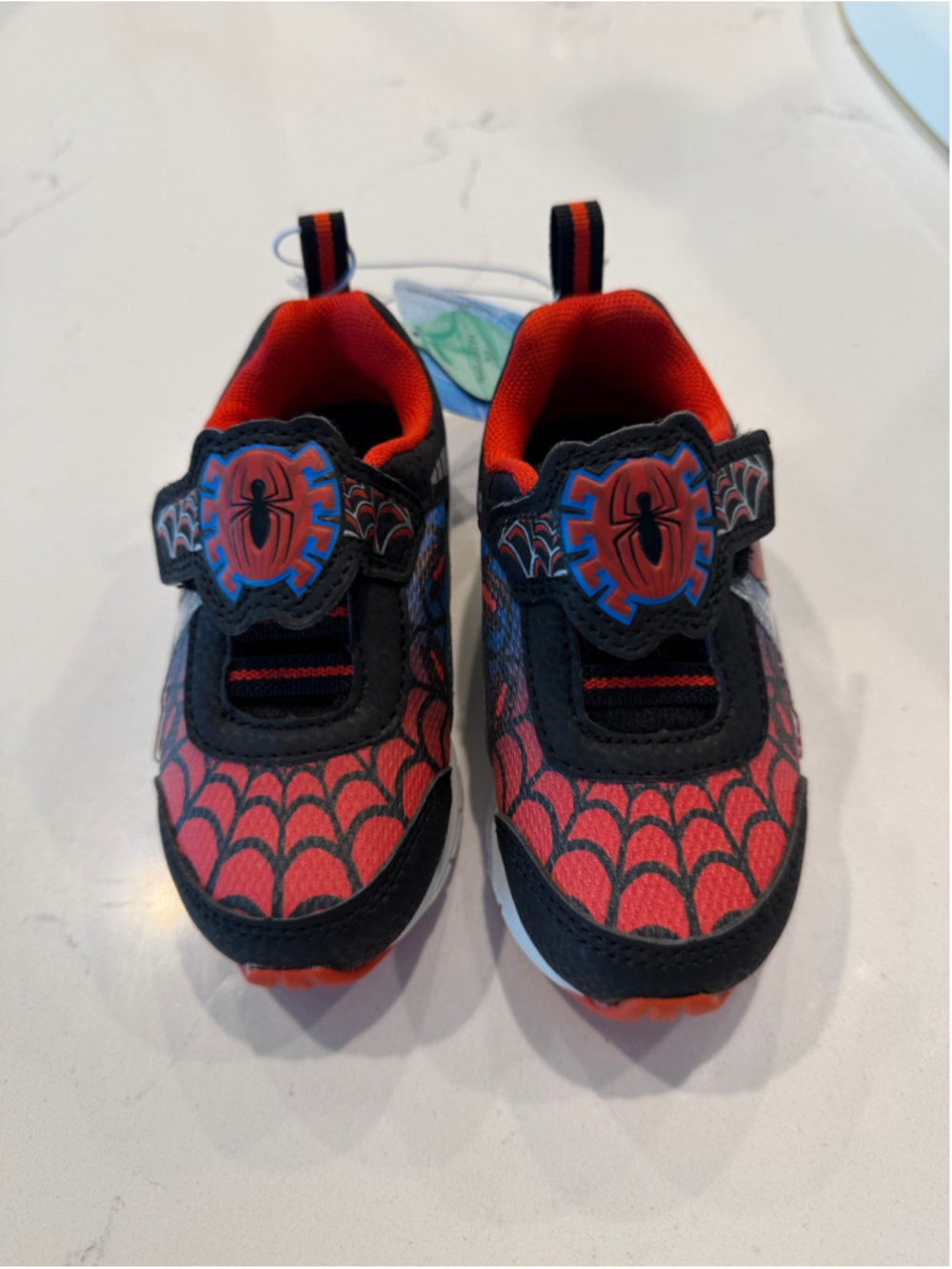 Marvel Boys Spider-Man Sneakers Size 6 Red and Black